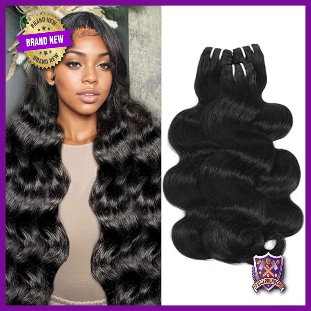 3 Bundle Body Wave Human Hair Extensions 14 16 18 Inch Brazilian Virgin
